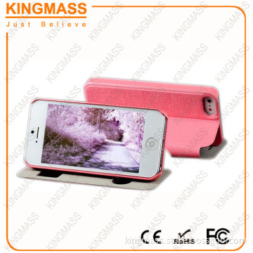 Leather case with phone support function for iphone 5 5s